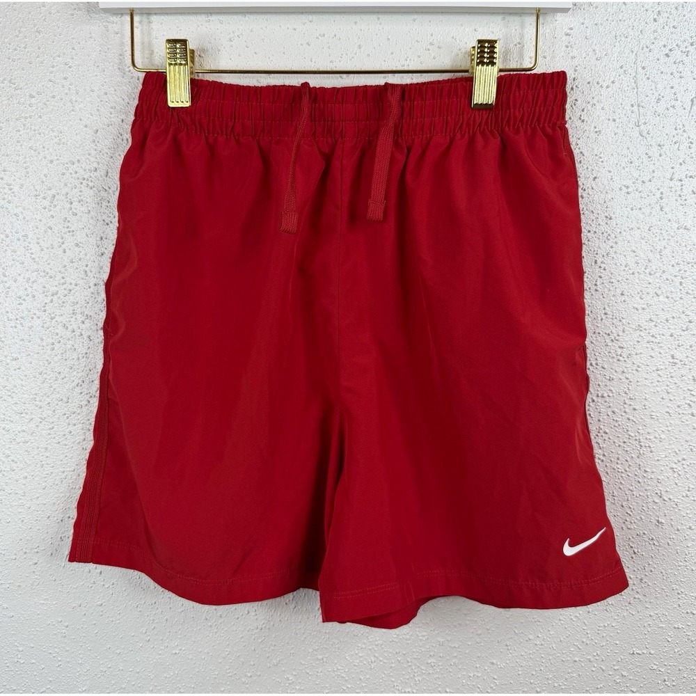 Nike Dri-FIT boys Red Athletic Shorts XL Regular Knit Drawstring Gym